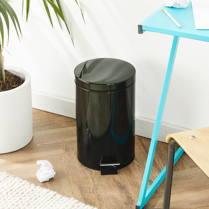 Honey Can Do Honey-Can-Do International, LLC TRS-05170 Step Trash Can, 12-Liter 3-Gal, Black - Image 2